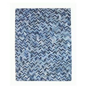 TAPIS Tapis 120x180 coton bleu design géométrique patchw