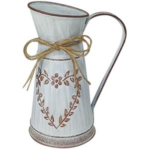 VASE - SOLIFLORE Shabby Chic Vase à Fleurs Vintage Galvanisé Rustiq