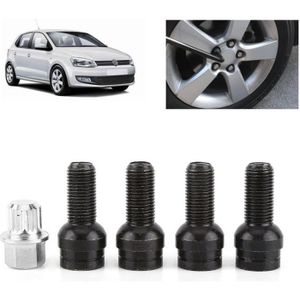 VW Polo 2009-on Roue Verrouillage Écrous M14x1 5 Anti-Theft Boulons Pour Jantes en Alliage