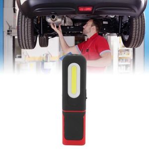 Lampe d'inspection Rechargeable USB Avec Base Magnétique pour Réparation de Voiture WALCHO Lampe de Travail COB Baladeuse LED 2O00mAh Camping Usage Domestique et d'Urgence 