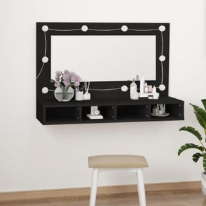 COLONNE - ARMOIRE SDB Armoire à miroir avec LED noir 90x31,5x62 cm - EAN 7358244541234