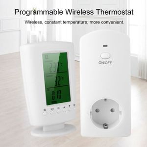 THERMOSTAT D'AMBIANCE LON Thermostat de Programmable Prise intelligente et de prise sans fil (EU plug 110-240V)  HB013