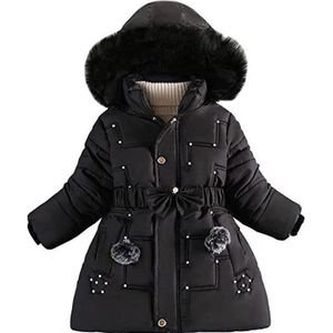 SXSHUN Doudoune Enfant Fille Manteau d'hiver Princesse Fourrure Parka à  Capuche Blouson Veste Epais Chaud, Noir, 6 Ans (l'Étiquette: L/Stature:  100-110cm) : : Mode