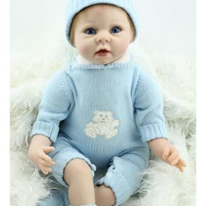 Poupée Renaissance 56cm corps en silicone complet renaître poupée bébé pour  fille jouer maison bain jouet vinyle doux bébés réalistes boenca poupées