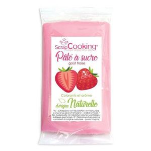 AIDE PÂTISSERIE Pâte à sucre rose 250 g sans gluten  - arôme fraise
