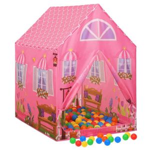 PISCINE À BALLES Tente de jeu pour enfants ZERODIS - Rose - 250 balles - 69x94x104 cm