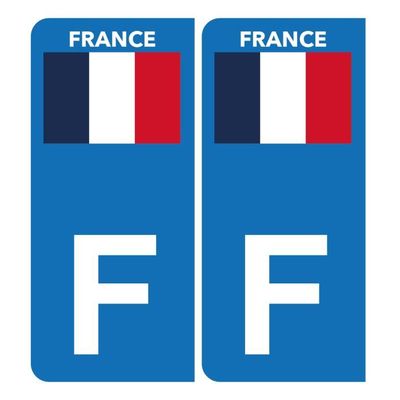 Sticker voiture personnalisé drapeau France rectangle