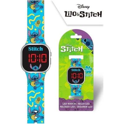 Montre LED Enfant Stitch - Montre Digitale Avec Bracelet Silicone - Cadeau Fille Garçon 6-12 Ans - Autonomie 1 An