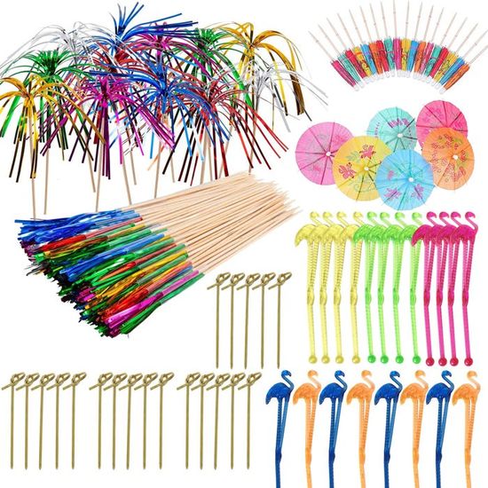 50/100 Pièces Papier Boisson Cocktail Parasols Parapluies Bâtons Tropical Hawaïen Fête Mariage Papier Parapluie Décoration Bar Décor 5z