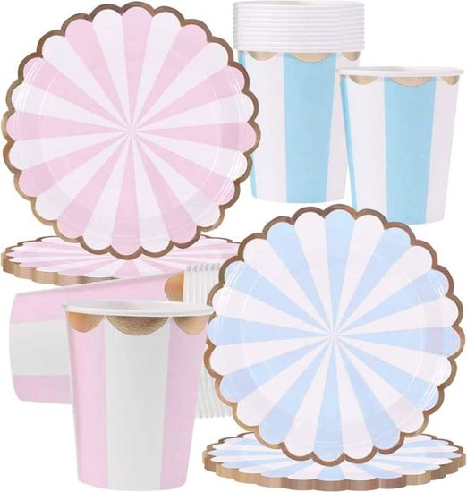 Lot De 48 Assiettes à Dessert Jetables Vert Sauge - 18 Cm, Dégradé De Feuille D'Or - Pour Fêtes, Mariage, Baby Shower