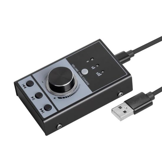 Bouton Contrôle Volume USB IHaospace - Plug & Play - Compatible Windows/Mac/Linux - Design Rond Avec LED