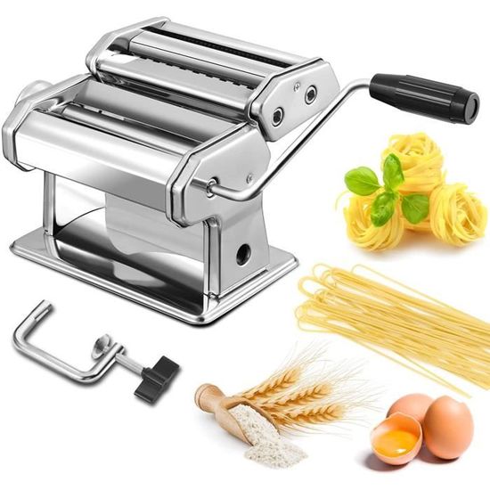 Machine à Pâtes Manuelle En Acier Inoxydable - Accessoire Pour Mélangeur, Fabrique Nouilles, Raviolis, Pâtes Fraîches Maison