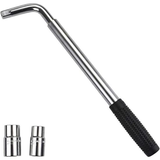 Clé à Douille Télescopique Pour Roue De Voiture - 4 Tailles (17, 19, 21, 23 Mm) - Poignée Extensible 35,5 à 50 Cm - Outil De Dépannage Auto