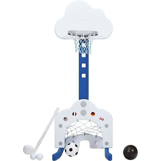 Centre Sportif 3 En 1 Enfants – Basket, Foot Et Baseball Avec Apprentissage Montessori, Cadeau Intérieur/extérieur 1-3 Ans