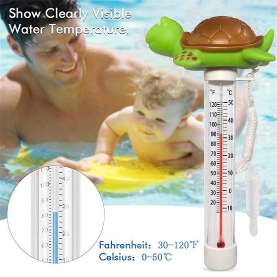 Thermomètre Flottant Pour Piscine, Spa, Aquarium - Design Poisson - PVC 6x5x21 Cm