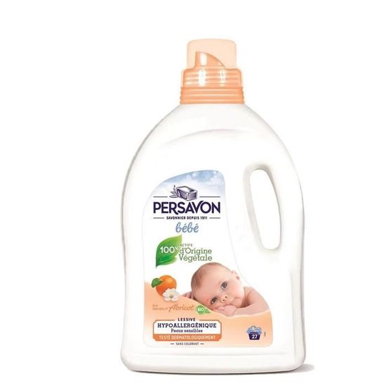 LOT DE 2 - PERSAVON : Bébé - Lessive bébé au lait d'abricot bio