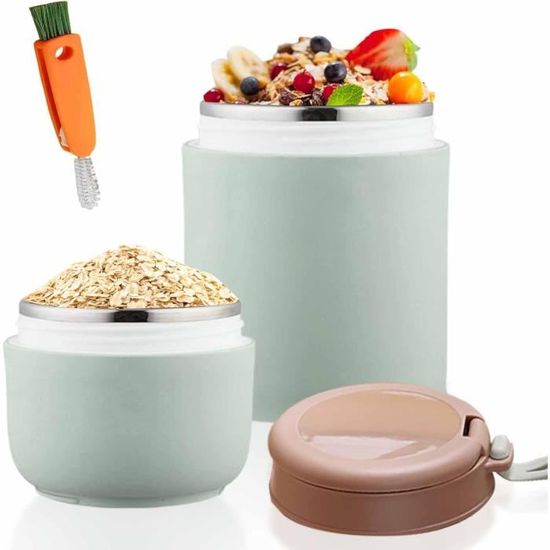 Récipient Isotherme 550 Ml En Acier Inox – Garde Chaud 12h Et Froid 24h Avec Cuillère