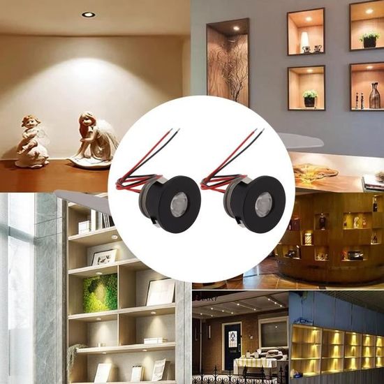 Lot de 2 Petits Projecteurs, Mini Projecteur LED, Lumières vers le Haut 12 V 1 W, Spot D'accentuation D'intérieur à Angle de 30 ° avec Design Moderne pour L'éclairage de Lot de 2 Petits Projecteurs, Mini Projecteur LED, Lumières vers le Haut 12 V 1 W, Spot D'accentuation D'intérieur à Angle de 30 ° avec Design Moderne pour L'éclairage de