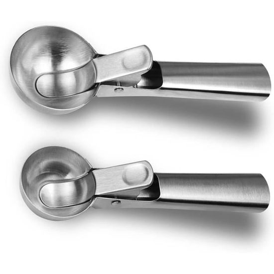 Febbya Cuillère à Glace,3 Pack Boules Cuillère à Crème Glacée Réutilisable Ice Cream Scoop En