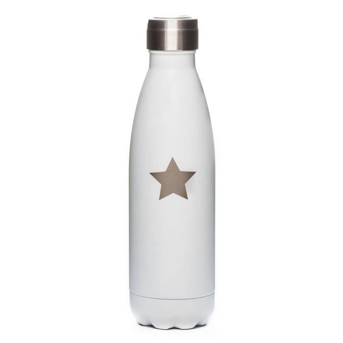 YOKO DESIGN Bouteille Phosphorescente PM 260 ml blanc étoile beige