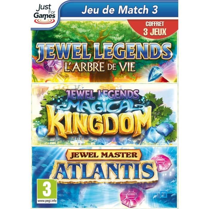 Just For Games Tripack Jewel Legend+J Atlantis+J Magical Kingdom Jeu PC