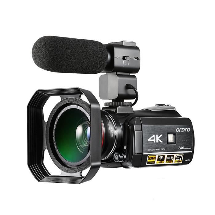 Caméra vidéo ORDRO AC3 4K Ultra HD 60FPS avec microphone externe Wifi