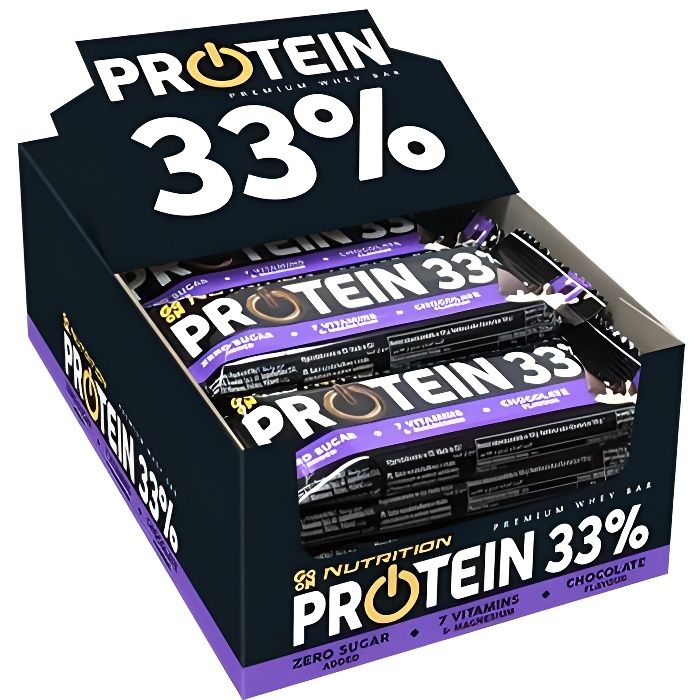 Barre proteinee 33 25x50g Chocolat Go On Nutrition Proteine