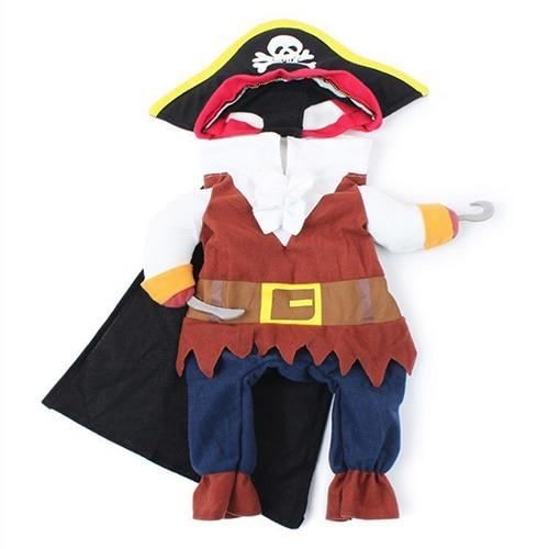 Manteau Blouson,Costumes amusants pour chats Costume Pirate pour chats, vêtements pour chats, Costume corsaire pour - Type S