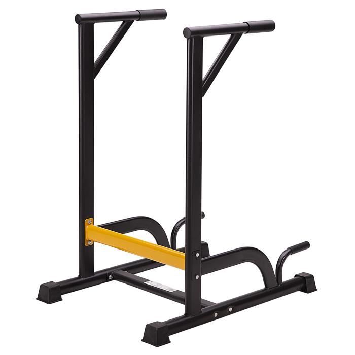 HMSPORT - Barre multifonctionnelle pour pompes - Station de Musculation Multifonctions - Appareil d'entraînement - Jaune/Noir
