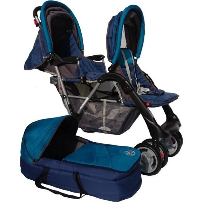 Poussette double sport turquoise Top Design