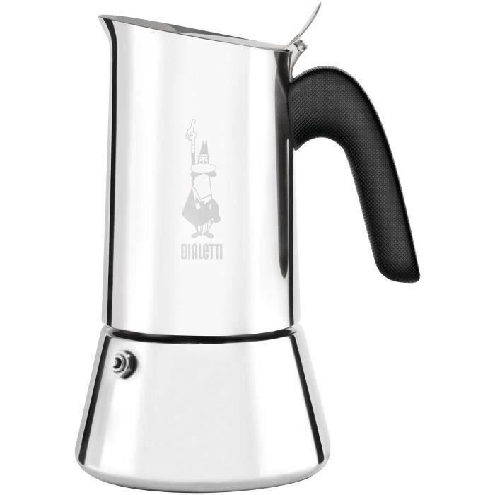 BIALETTI - Cafetière Inox 4 tasses induction Vénus