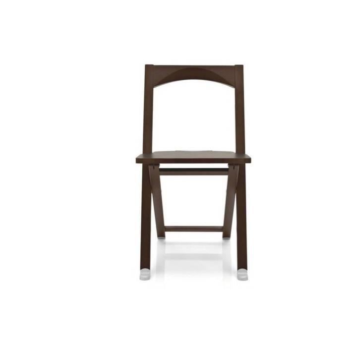 Chaise pliante OLIVIA wengé marron Bois Inside75