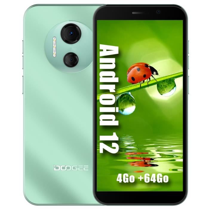 DOOGEE X97 Pro Smartphone Pas cher 6.0'' 4Go + 4Go Téléphone portable 4G Double SIM GPS Octa core Android 12 - Vert