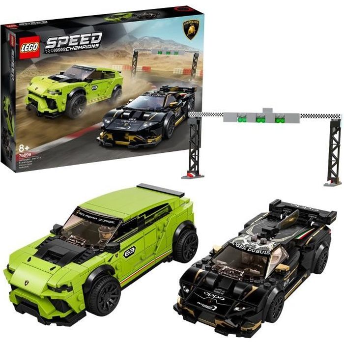 LEGO® Speed Champions 76899 Lamborghini Urus ST-X & Lamborghini Huracán Super Trofeo EVO, Jouet Voiture de Course Enfants