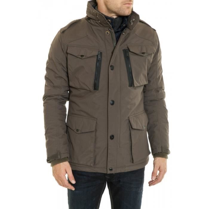 Schott Manteau Field kaki