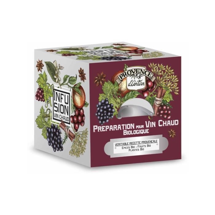 Provence d'Antan Coffret Métal Préparation pour Vin Chaud Bio 48g