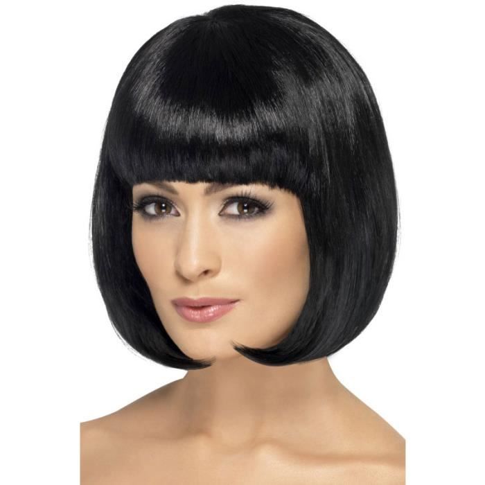 Perruque partyrama noire Taille Unique