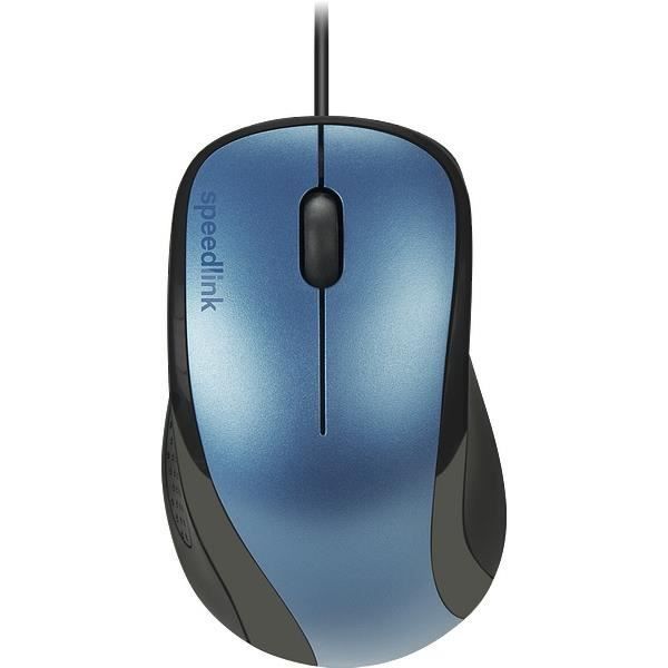 SPEEDLINK KAPPA, Droitier, Optique, USB, 1000 DPI, 78 g, Noir, Bleu