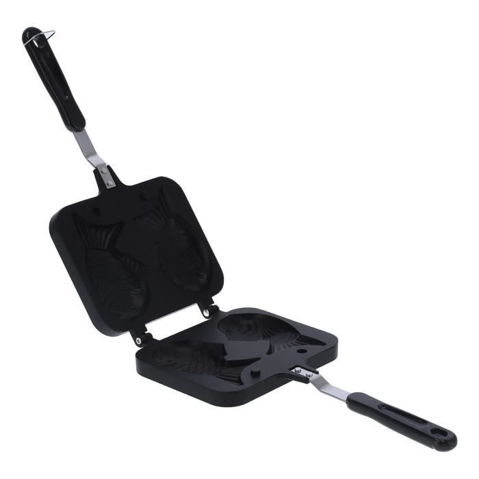 TMISHION Gaufrier en forme de poisson Moule à gaufres en forme de poisson Taiyaki Moule à double moule antiadhésif pour cuisine