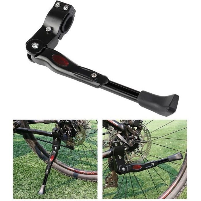 foxnovo côté bicyclette alliage d'aluminium réglable universel vtt route béquille (noir)