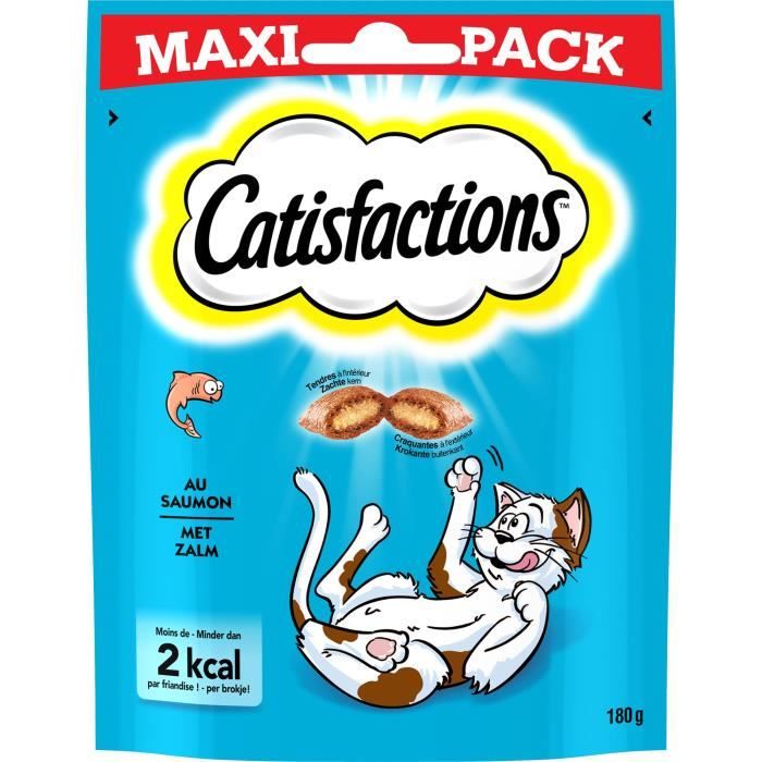 CATISFACTIONS Friandises au saumon - Chat - 180 g