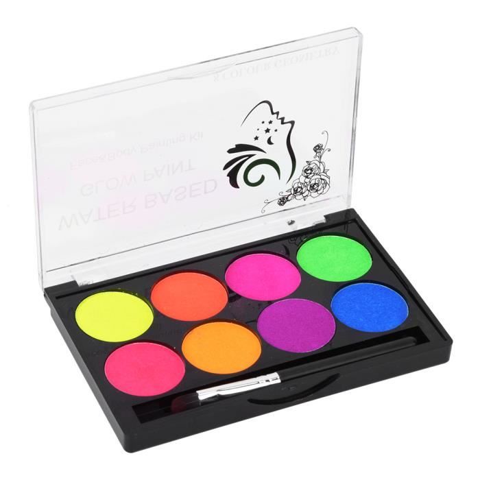 BETⓑPeinture corporelle soluble dans l'eau 8 couleurs Pigment à séchage rapide Outil de maquillage de Noël Fournitures d'art