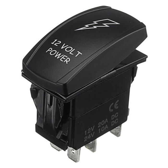 Panneau Interrupteur à Bascule 5 Gangs 12-24V Avec LED Verte - Étanche IP67 Pour Voiture, Bateau Et Marine