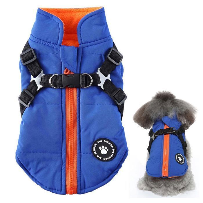 Comparer les prix de Pull pour chien taille M, manteau pour chien avec fermeture éclair, veste chaude pour chien, veste d'hiver pour chien