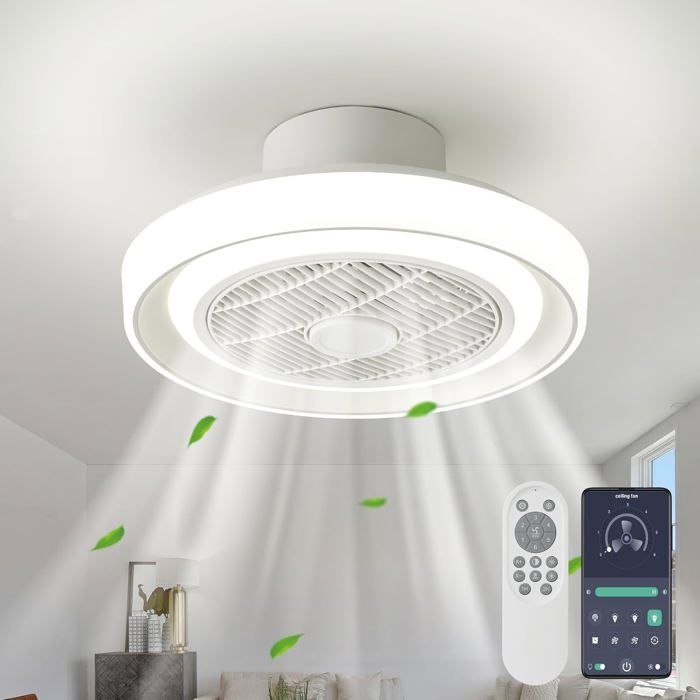 Ventilateurs de plafond 3000K-6500K avec lumière et télécommande