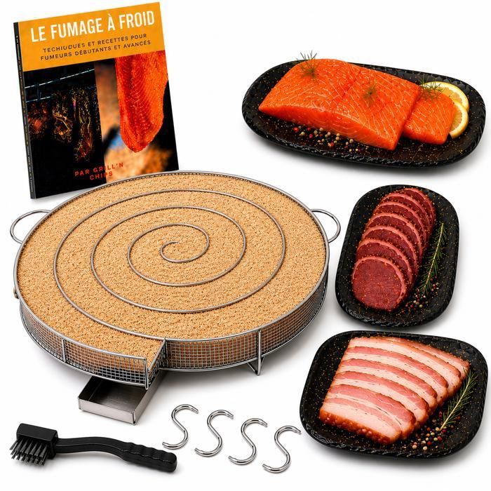 Générateur De Fumée Froide En Inox – Serpentin Fumoir Avec Crochets, Pour Barbecue Et Fumaison - 10