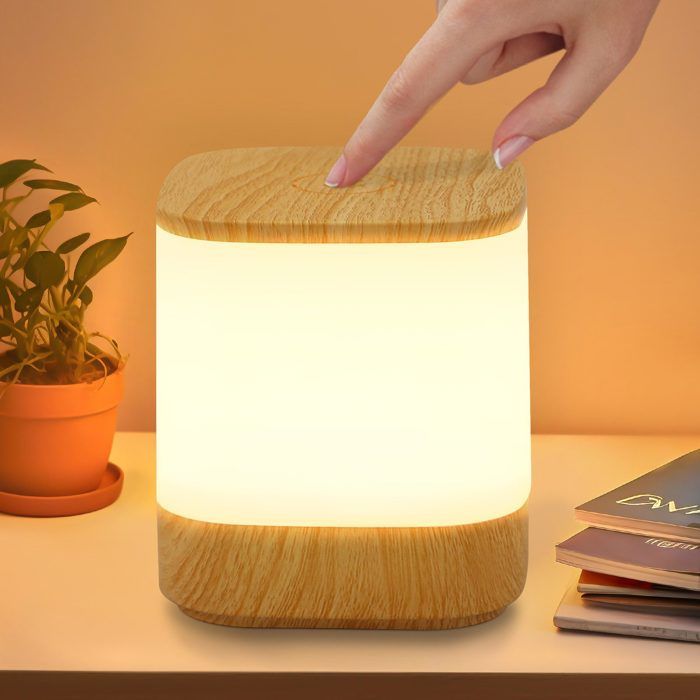 Lampes de chevet - NETTLIFE - Rechargeable USB - Tactile - Intensité variable - 1800/3600 mAh