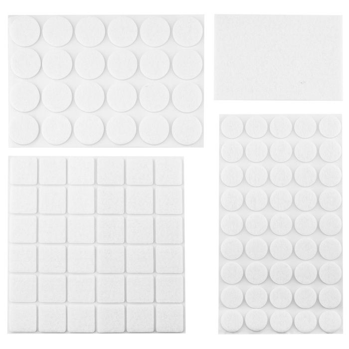 Patins Feutre Autocollants Metafranc - Lot De 8 - Ø28mm Blanc - Protection Sols Et Silence Pour Meubles