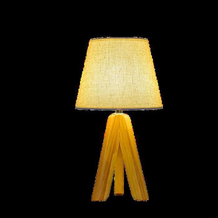 Lampe de table chevet bureau avec base en résine et abat-jour tissu. Douille E14. Moderne et Vintage pour Chambre Salon