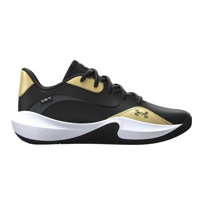 Chaussures de basket indoor - UNDER ARMOUR - Lockdown 7 - Noir - Coupe basse - Amorti EVA